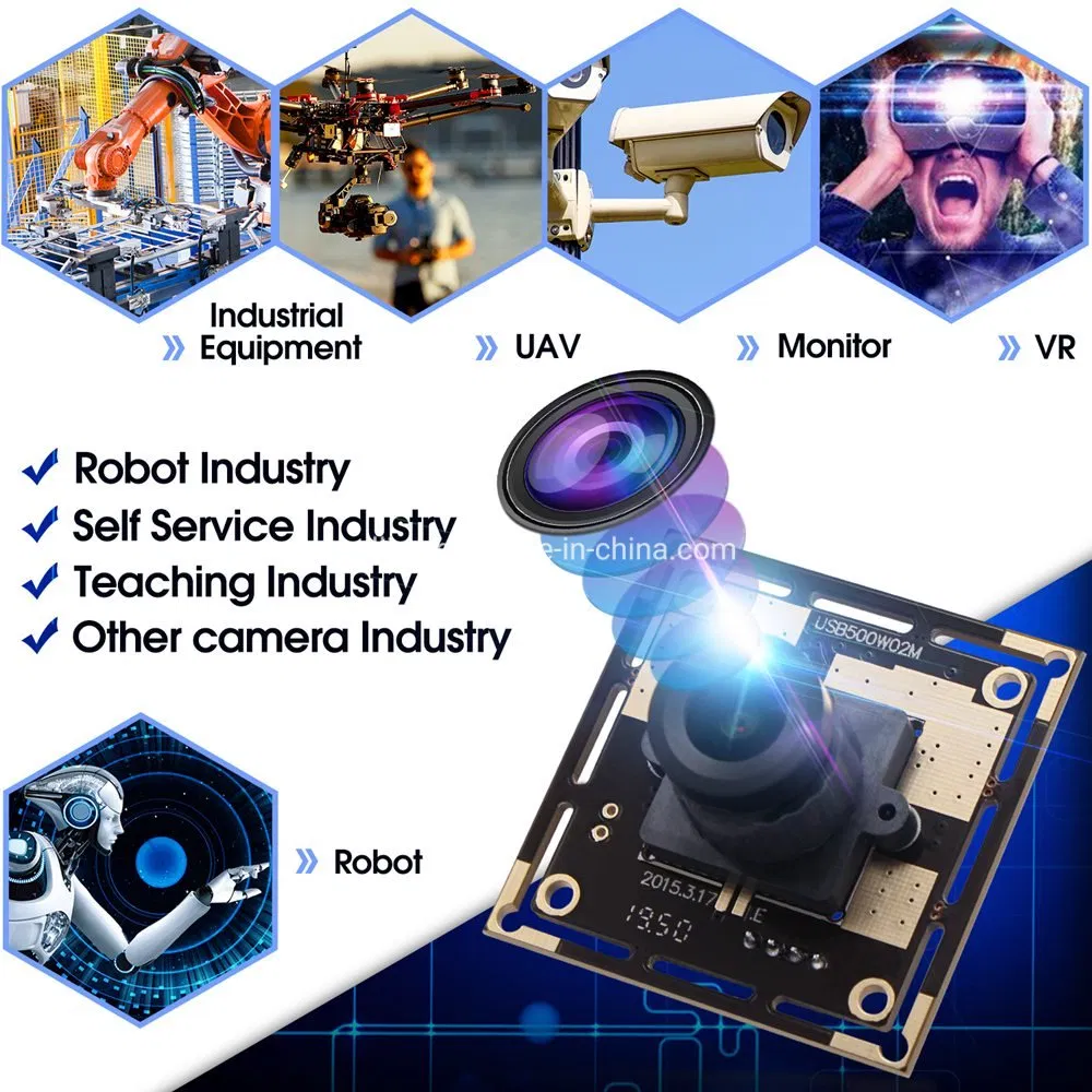 Elp 5MP Ov5640 Free Driver USB Camera Module 2592X1944 High Speed 8mm Lens HD USB2.0 Surveillance Camera for Android Linux Windows