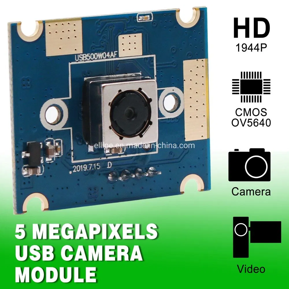 Elp CMOS Ov5640 Camera Module Mini Support Focus Auto Mode 5mega Pixels USB Camera with 60degree Autofocus Lens