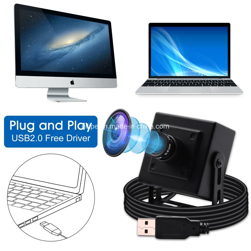 Elp Mini Box Webcam 5.0megapixel Ov5640 CMOS 2.1mm Lens Video USB Camera for Security or Industrial Machine Vision System