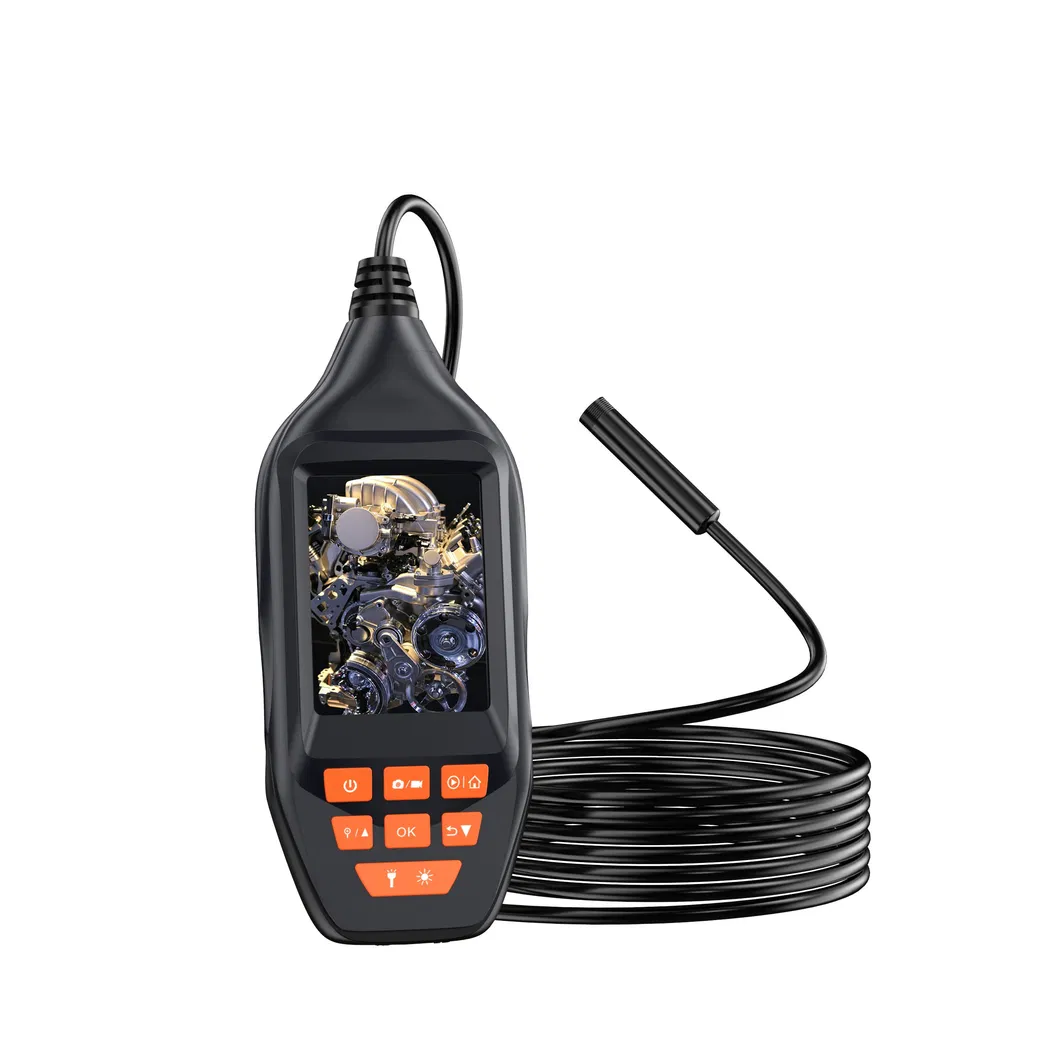 Factory I080phd 5m Semi Rigid Cable Inspection Camera 3 Inch IPS Screen Handheld Dual Lens Endoscope (316B)