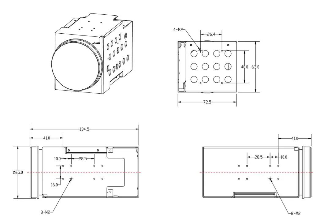 Factory Price CCTV IP 4MP 37X Zoom Camera Block for Industrial Photography