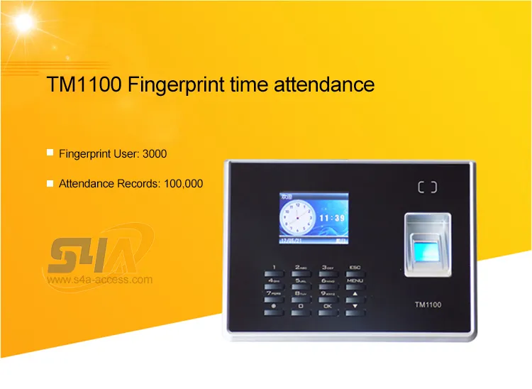 Fingerprint Time Attendance Machine System Without Queuing for Access Control