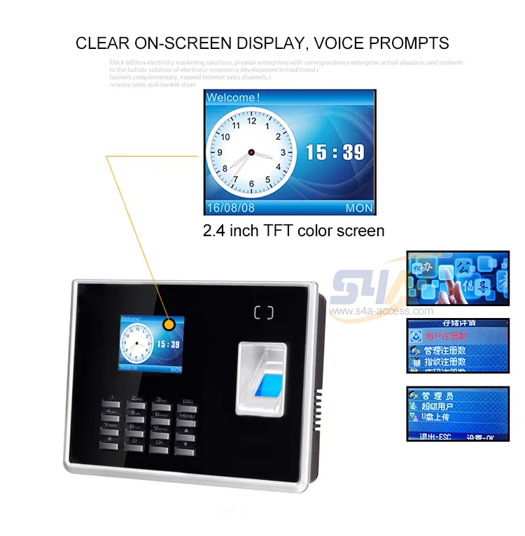 Fingerprint Time Attendance Machine System Without Queuing for Access Control