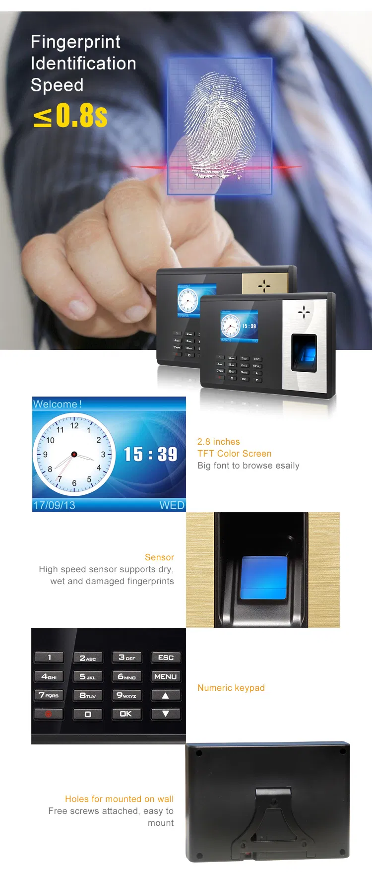Free Sdk Software Biometric TCP IP Protocol Fingerprint Time Attendance