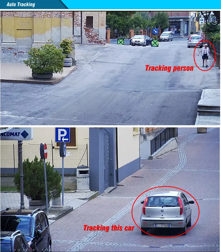 Full Color Visible Light Automatic Tracking Function Warning PTZ Camera