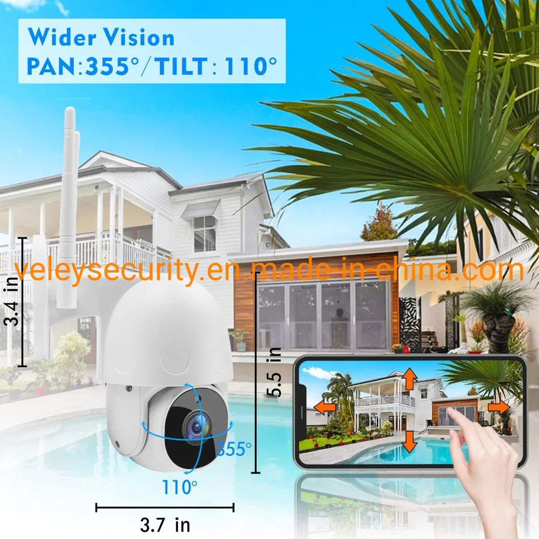 Good Quality Tuya APP Waterproof Smart Wireless Camera WiFi CCTV Camera CCTV Video HD Mini PTZ Dome for Home Security and Outdoor Use
