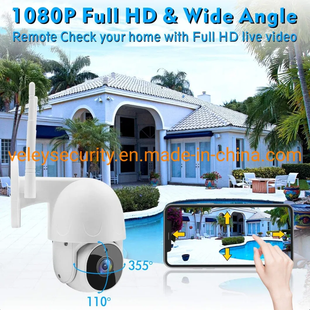 Good Quality Tuya APP Waterproof Smart Wireless Camera WiFi CCTV Camera CCTV Video HD Mini PTZ Dome for Home Security and Outdoor Use
