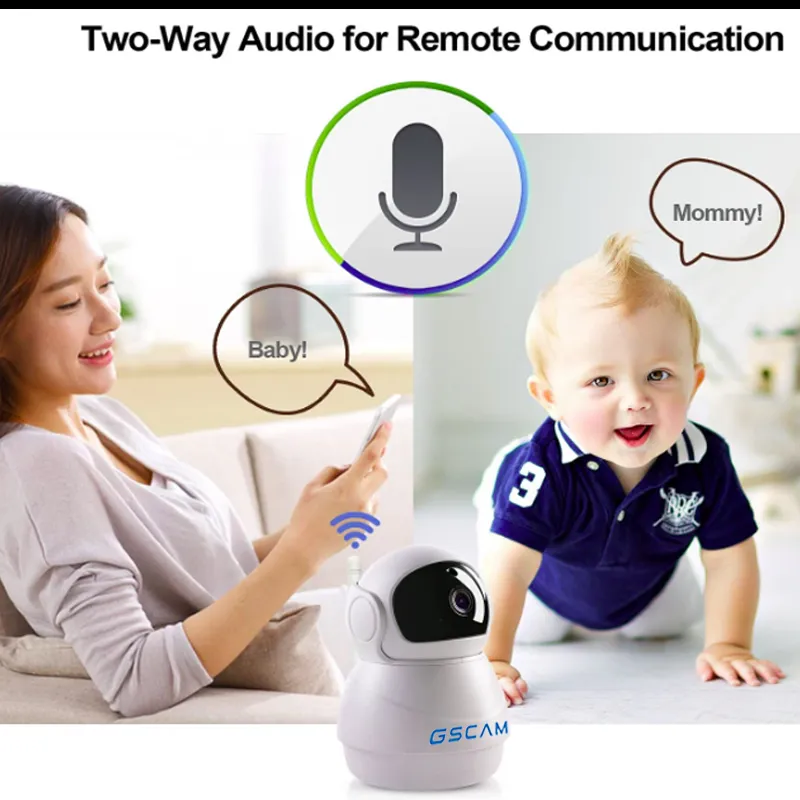 Gscam Wireless Camera for Home Security, Battery Rechargeable, 1080P 2-Way Audio