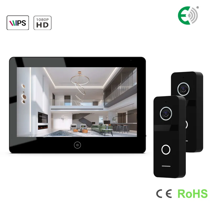 HD 10.1′ Touch Screen Intercom Interphone Home Security Video Door Phone