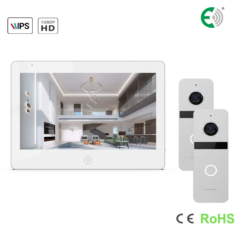 HD 10.1′ Touch Screen Intercom Interphone Home Security Video Door Phone