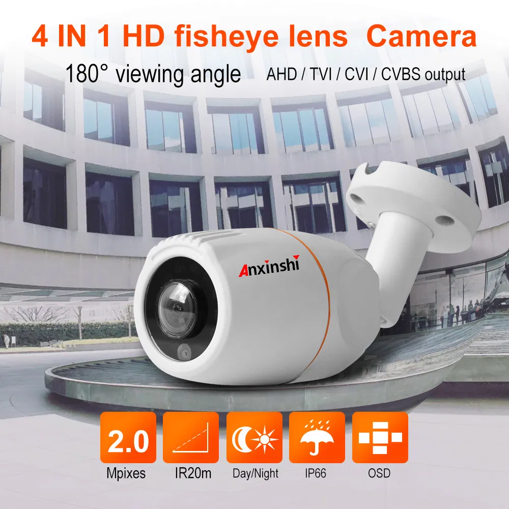 HD Fisheye Lens Bullet Camera 4 in 1 Bulet Camera 2.0MP Progressive Scan CMOS CCTV Camera