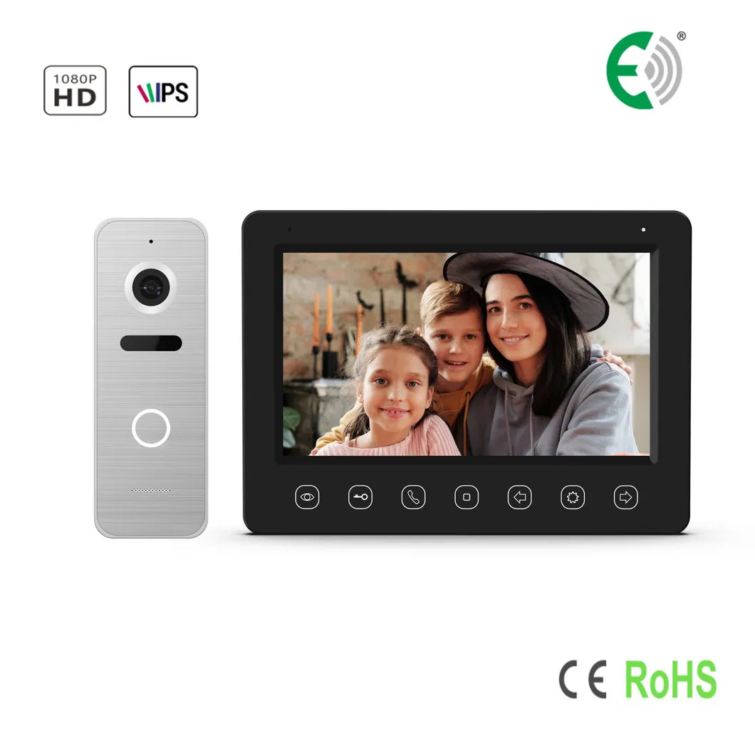 HD Memory Doorphone Home Security 7 Inches Video Door Phone Interphone