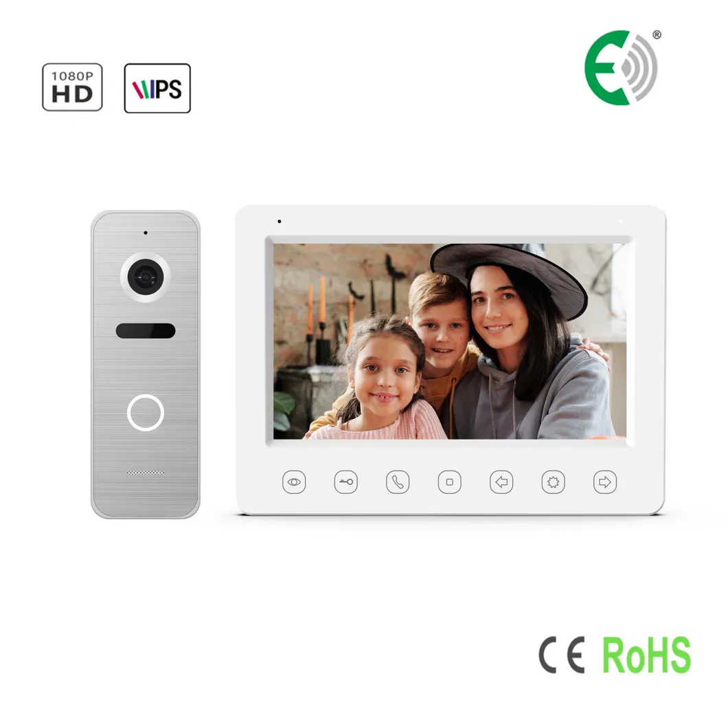 HD Memory Doorphone Home Security 7 Inches Video Door Phone Interphone