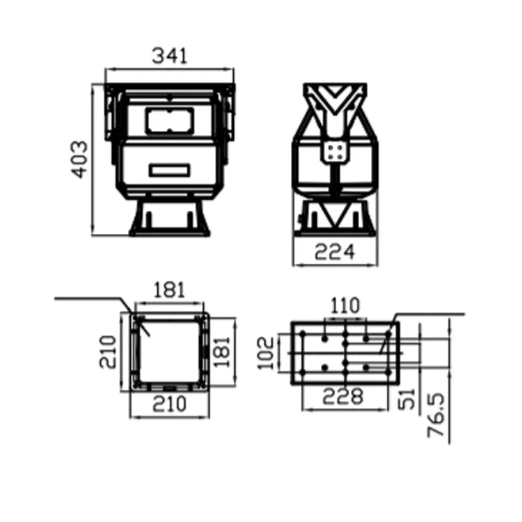 Heavy-Load Rotation Pan Tilt Aluminum Alloy Outdoor Pan Tilt