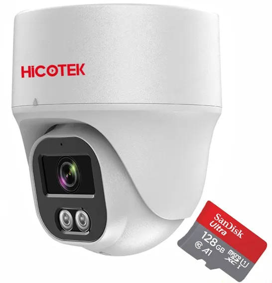 Hikvision Protocol 5MP 4K Sony Colorvu Poe CCTV IP Security Video Full Folor Turbo Camera with 128GB SD Card Audio Microphone Human Motion Detection