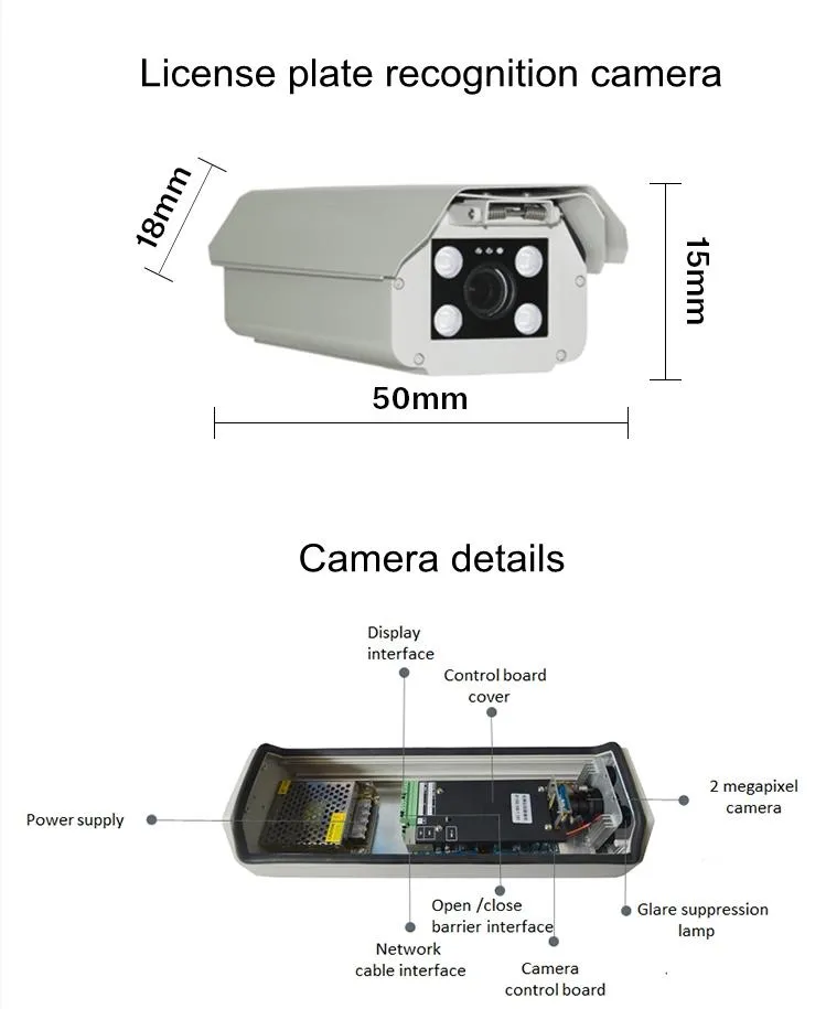 Lpr Automatic License Plate Recognition Security Camera Parking Management System Smart Parking System CCTV Camera Car Parking System Access Control