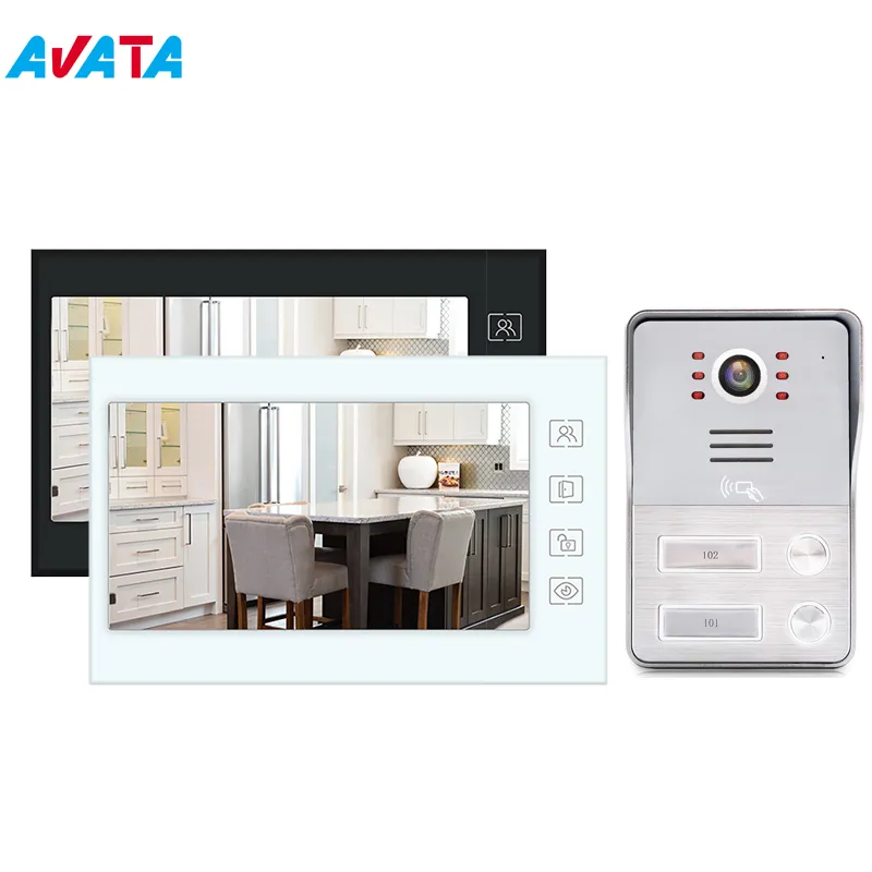 Multi Apartment Video Interphone with Fisheye Camera 160 Degree for 2 Users Video Intercom