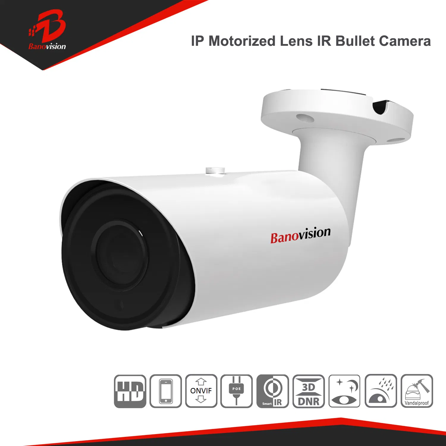 New 5MP Network IP Bullet Motorized Camera