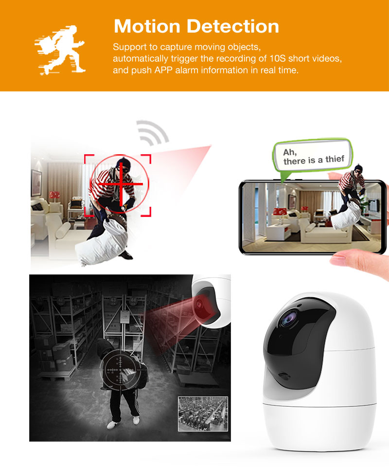 Night Vision WiFi Camera with Two Way Audio and Motion 3MP