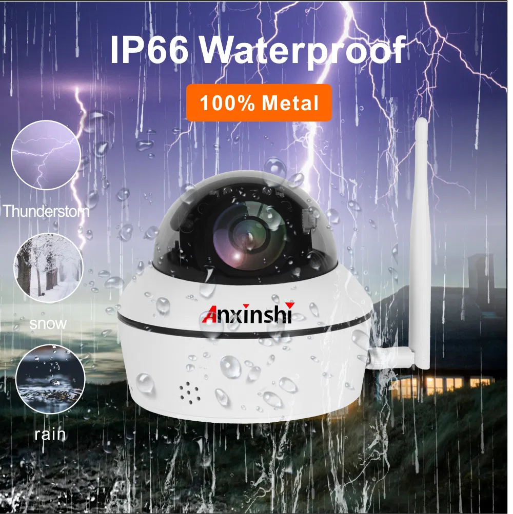 Outdoor Waterproof 5X Optical Zoom Lens 5MP WiFi PTZ Camera Vandalproof Hi3516EV300+ Sony Imx335 PTZ Wireless Camera