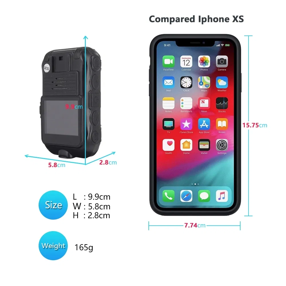 Police Wearable Video Camera 1296p 1080P Night Vision Camera Recorder Mini Body Worn Camera