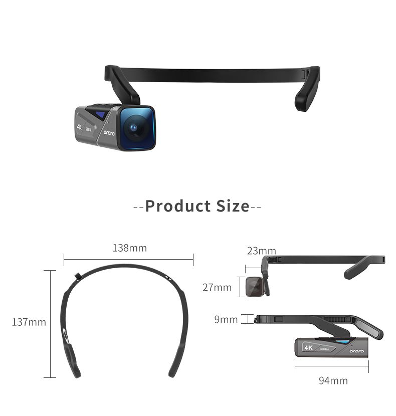 Remote Hand Free Head Action 4K Mini DV Camera Consumer Camcorders with Earphone WiFi