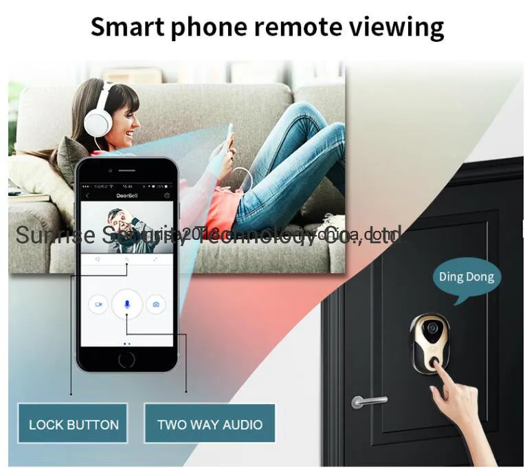 Smart Home Wireless Video Doorbell Phone with Two Way Voice Intercom