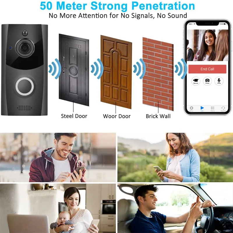 Smart WiFi Video Interphone Camera Intercom Night Vision