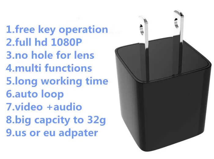 Spy Camera Charger - Hiden Camera - Premium Pack - Mini Spy Camera 1080P - USB Charger Camera Spy Nanny Cam (avp010LG)