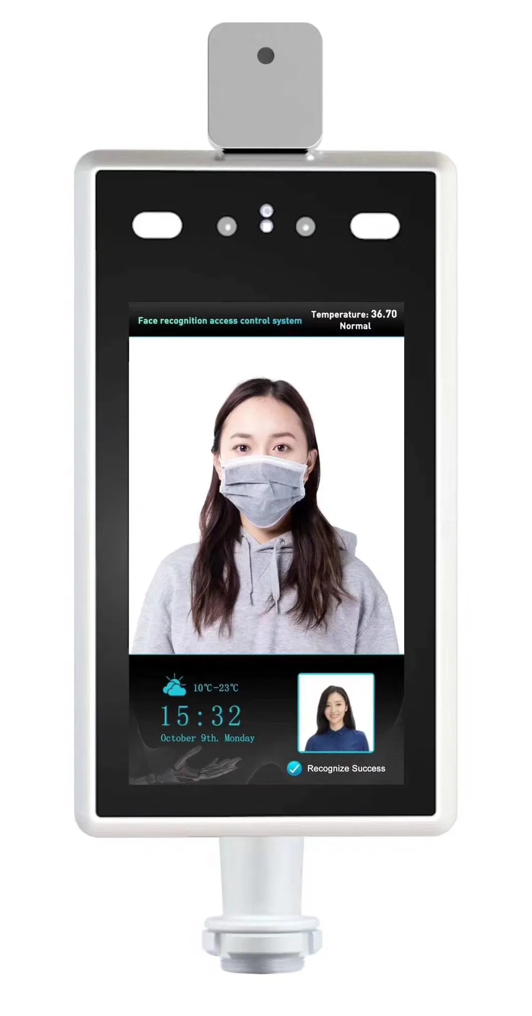 Temperature Panel Face Recognize Non-Contact Body Temperature Detection