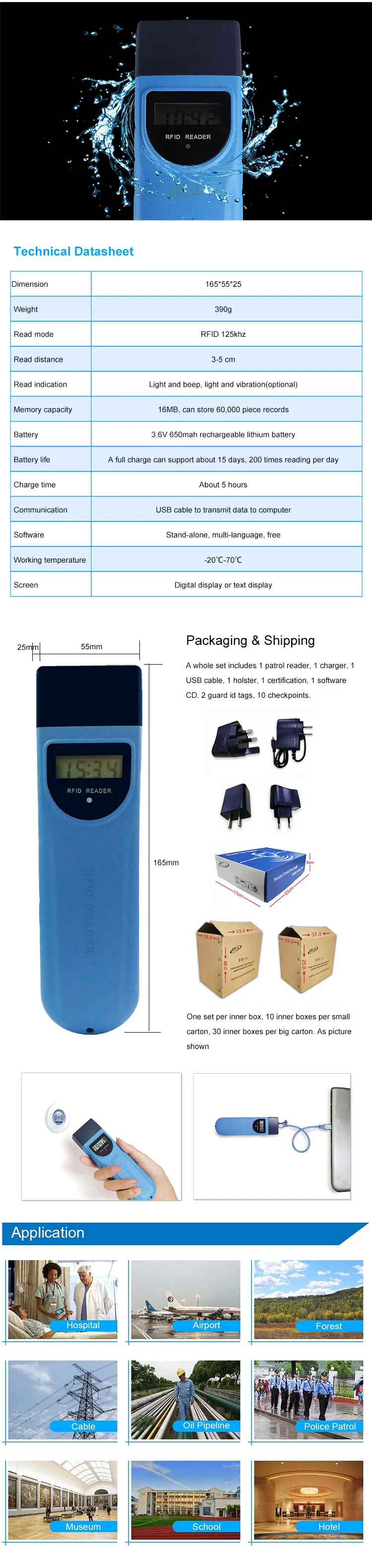 Timmy TM-101z Security Patrol Guard Tour System
