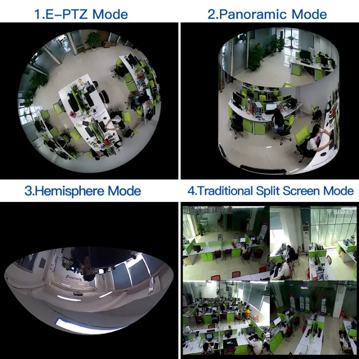Toesee 360 Degree Panoramic WiFi Camera with HD 960p Wireless Vr 3D Panorama IP Camera P2p Security Wi-Fi Camera APP Yoosee
