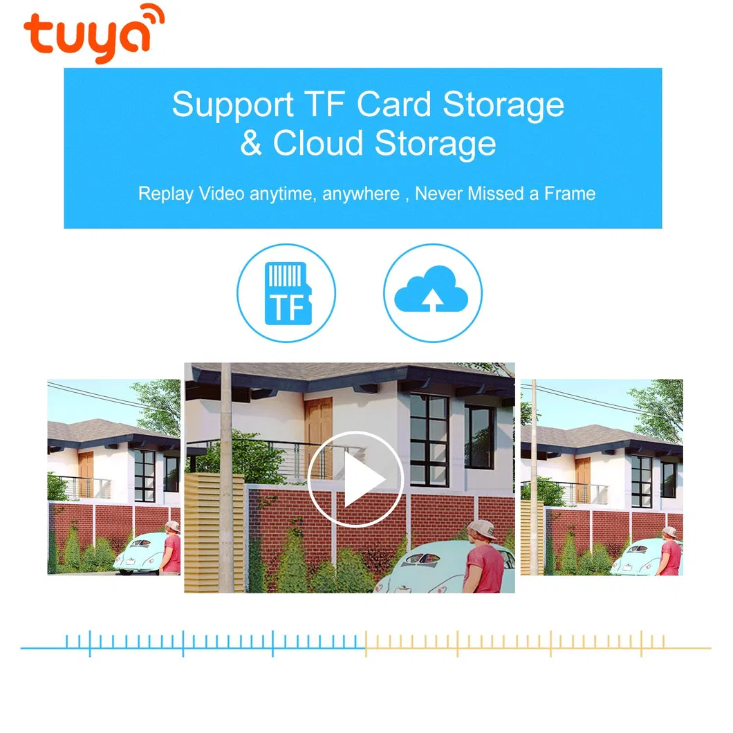 Tuya Smart Life WiFi Camera Wholesale Factory 2.0MP Outdoor IP66 Waterproof Security WiFi Night Vision PTZ Camera