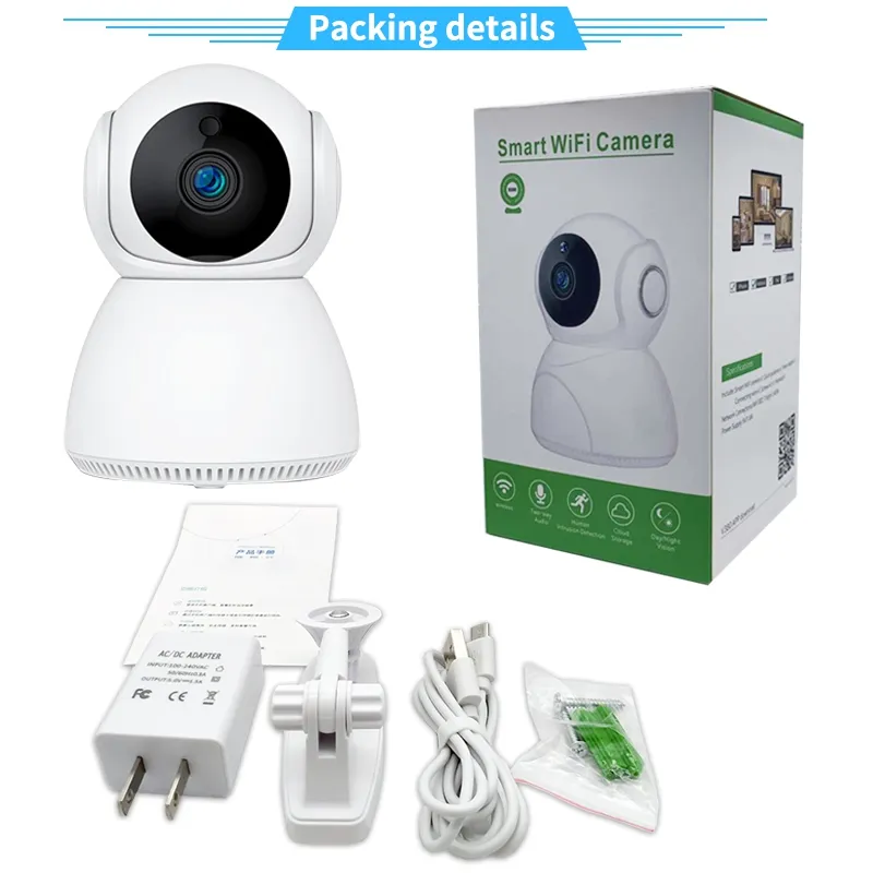 Tuya Smartlife WiFi Camera Shenzhen Factory 3.0MP HD Night Vision Security Auto Tracking Indoor PT Camera