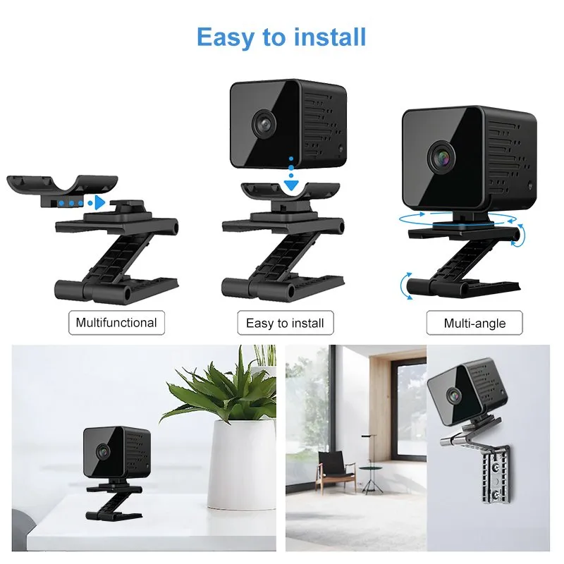 V380 Full HD 720p Battery Powered Camera Infrared Night Vision Mini WiFi Camera Motion Detection Wireless Hidden Camera