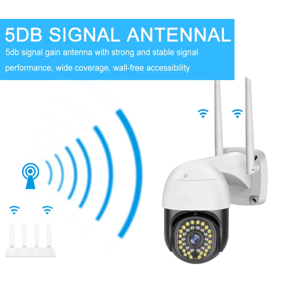 V380 PRO 1080P WiFi Waterproof Dome PTZ Camera Smart Wireless H. 265 Onvif IP CCTV IP Camera