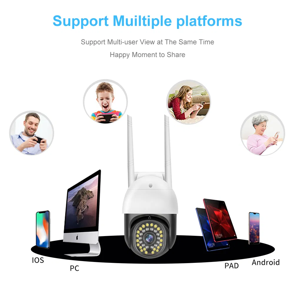 V380 PRO 1080P WiFi Waterproof Dome PTZ Camera Smart Wireless H. 265 Onvif IP CCTV IP Camera