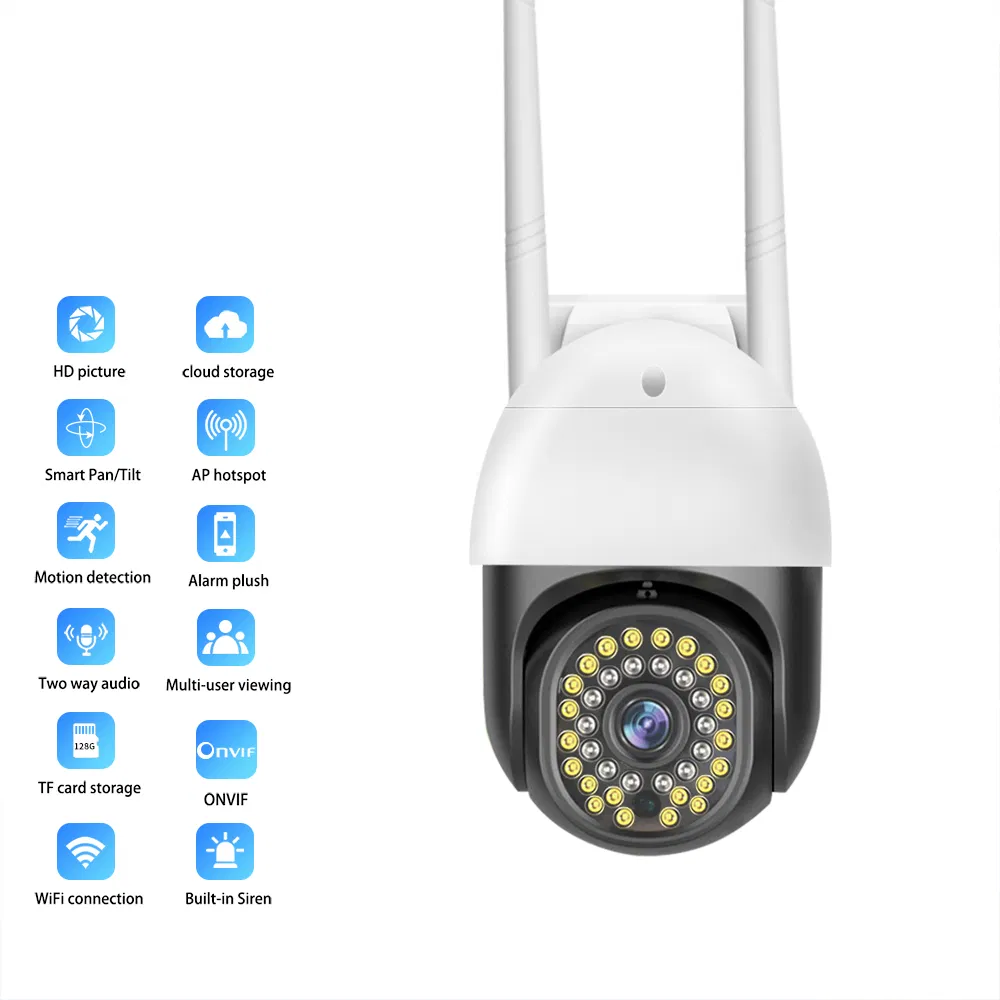 V380 PRO 1080P WiFi Waterproof Dome PTZ Camera Smart Wireless H. 265 Onvif IP CCTV IP Camera