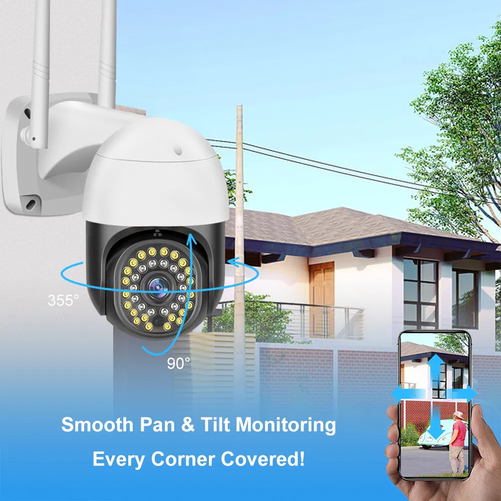 V380 PRO 1080P WiFi Waterproof Dome PTZ Camera Smart Wireless H. 265 Onvif IP CCTV IP Camera