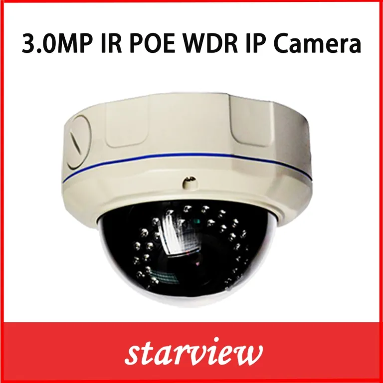Vandal-Proof Dome Zoom Lens 3.0MP WDR Poe IP Camera