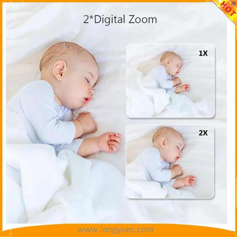 Video Baby Monitor 355° Rotatable Digital Camera with 2.4GHz Wireless Transmission 1000FT Range Night Vision 2-Way Talk Vox Automatic Alarm Temperature