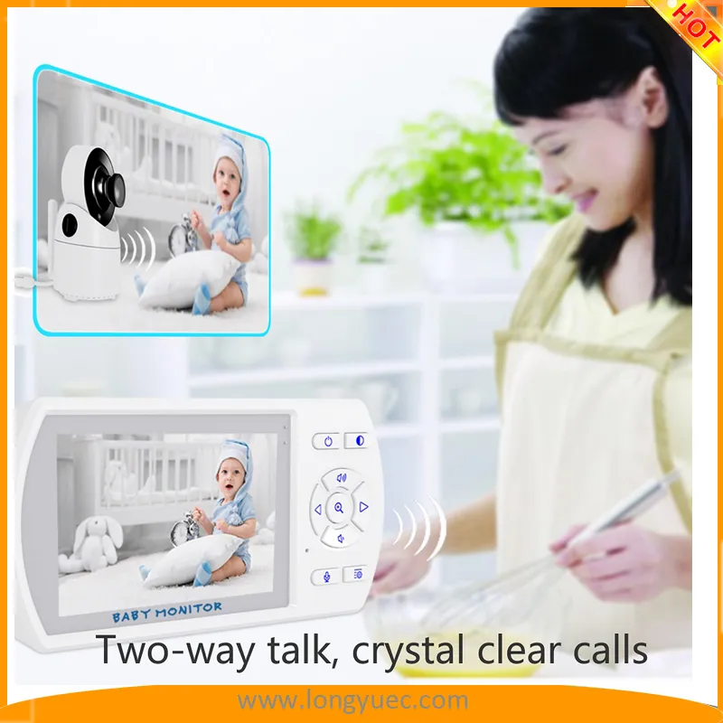 Video Baby Monitor 355° Rotatable Digital Camera with 2.4GHz Wireless Transmission 1000FT Range Night Vision 2-Way Talk Vox Automatic Alarm Temperature