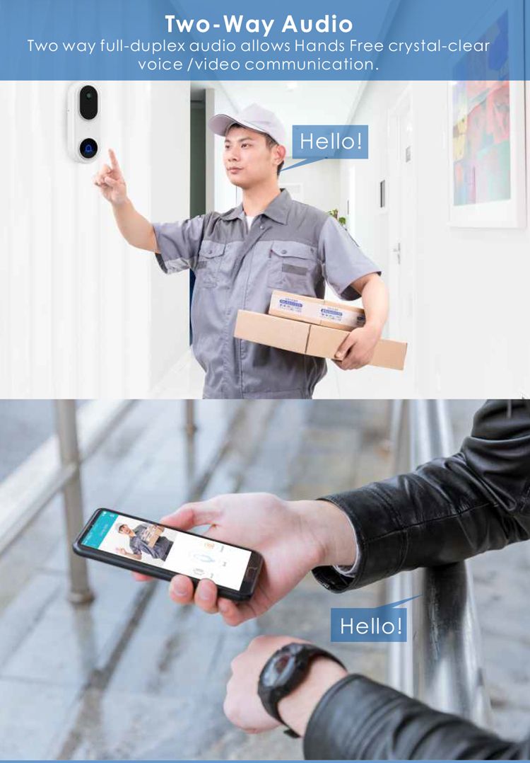 Video WiFi Home Intercom Door Bell Ring Camera Wireless Smart Doorbell