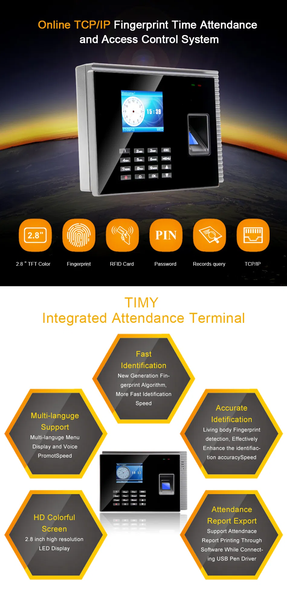 Wholesale Biometric 3G/4G GSM Network Finger Print Reader Time Attendance