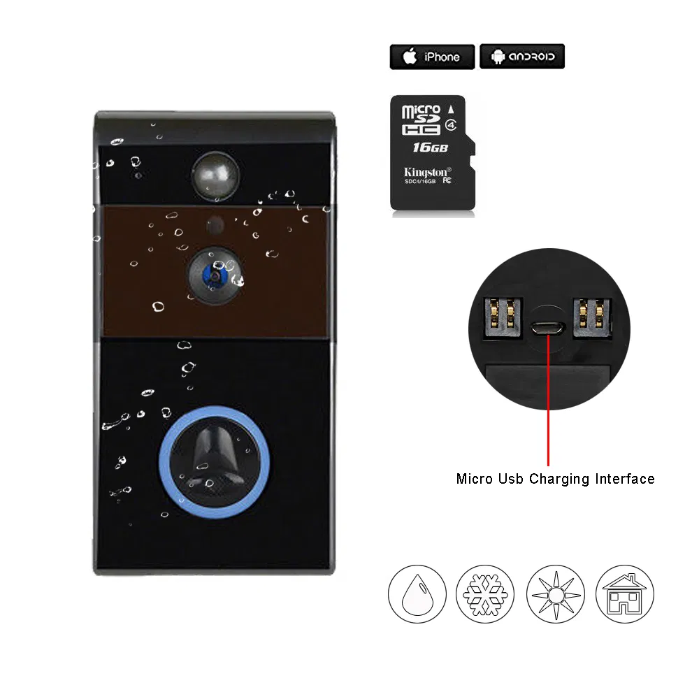 WiFi Smart Intercom Electric Music Dingdong Video Wireless Door Bell