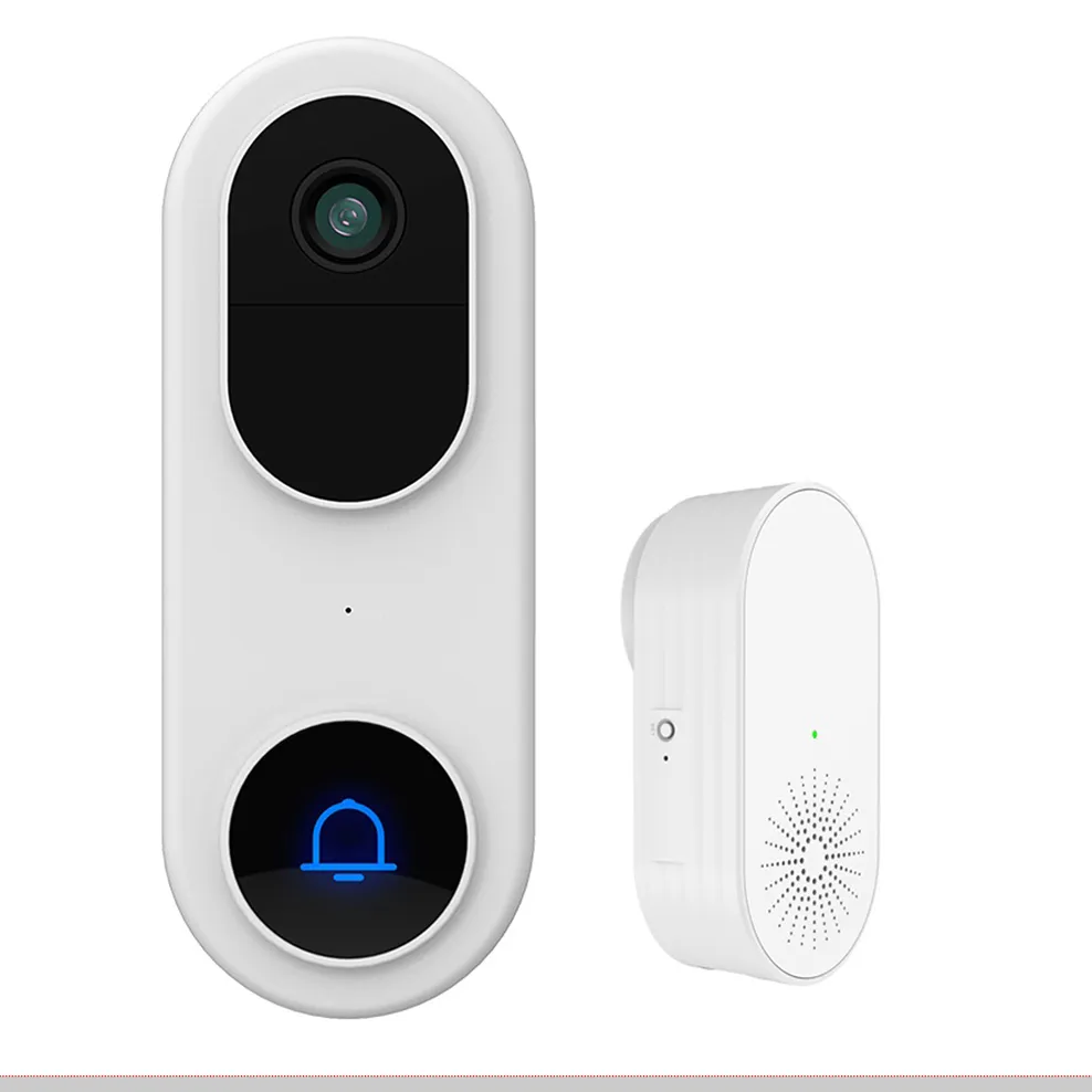 Wireless Smart WiFi Video Doorbell Camera P2p Voice Recording Ring Door Bell Alarm Battery Chime for Apartments